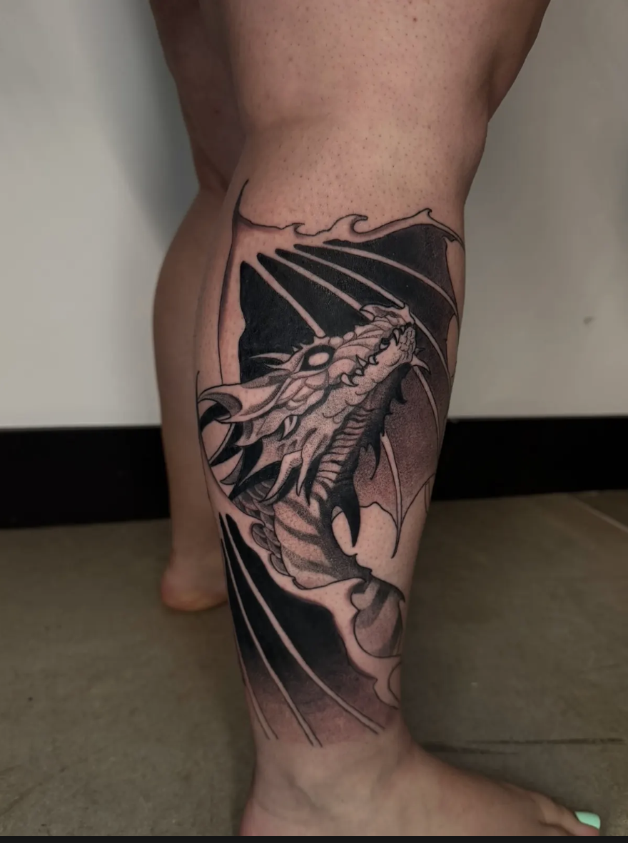Dragon calf piece