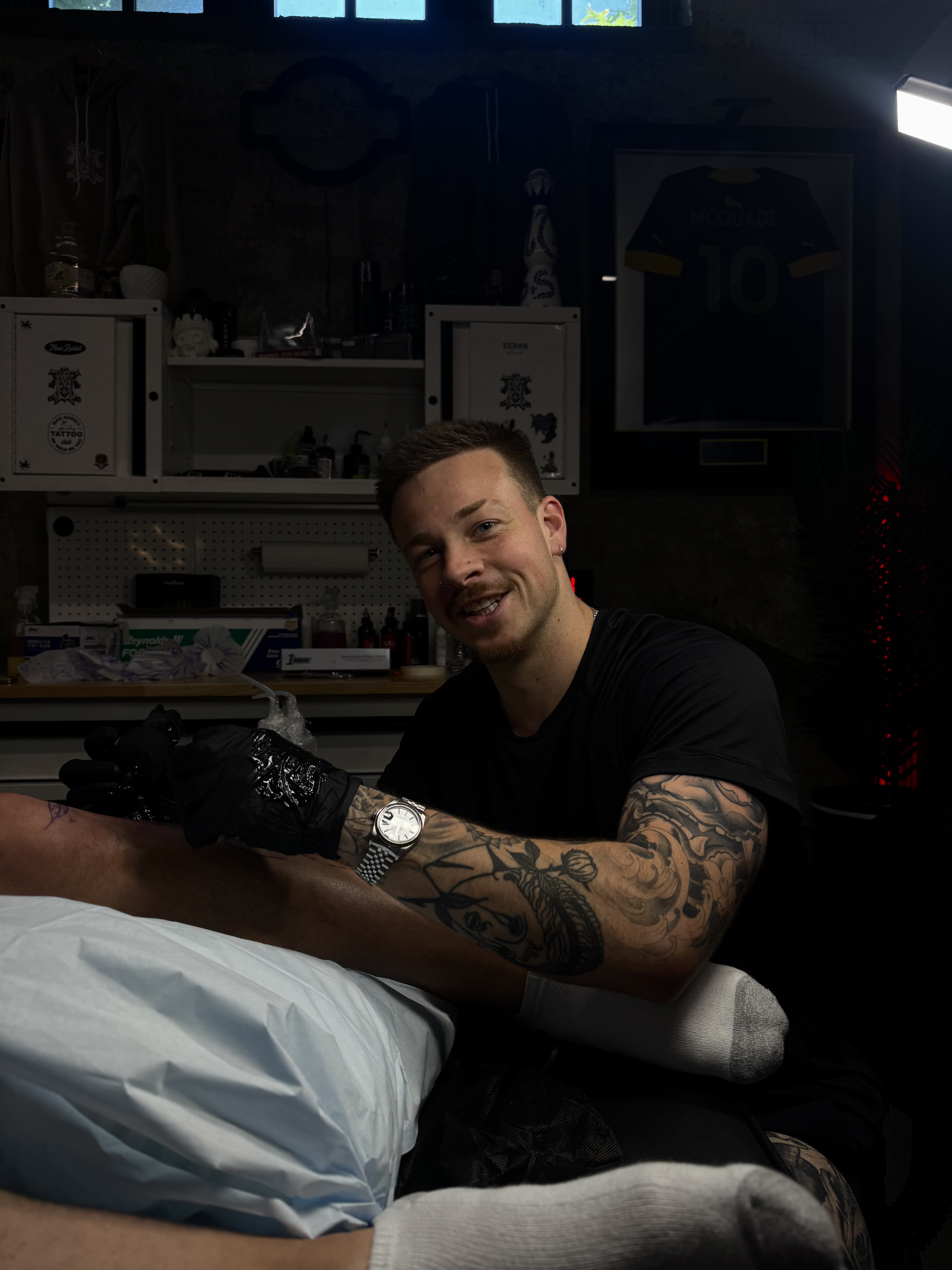 Trevor McQuade, artist at Ethos Tattoo Collective