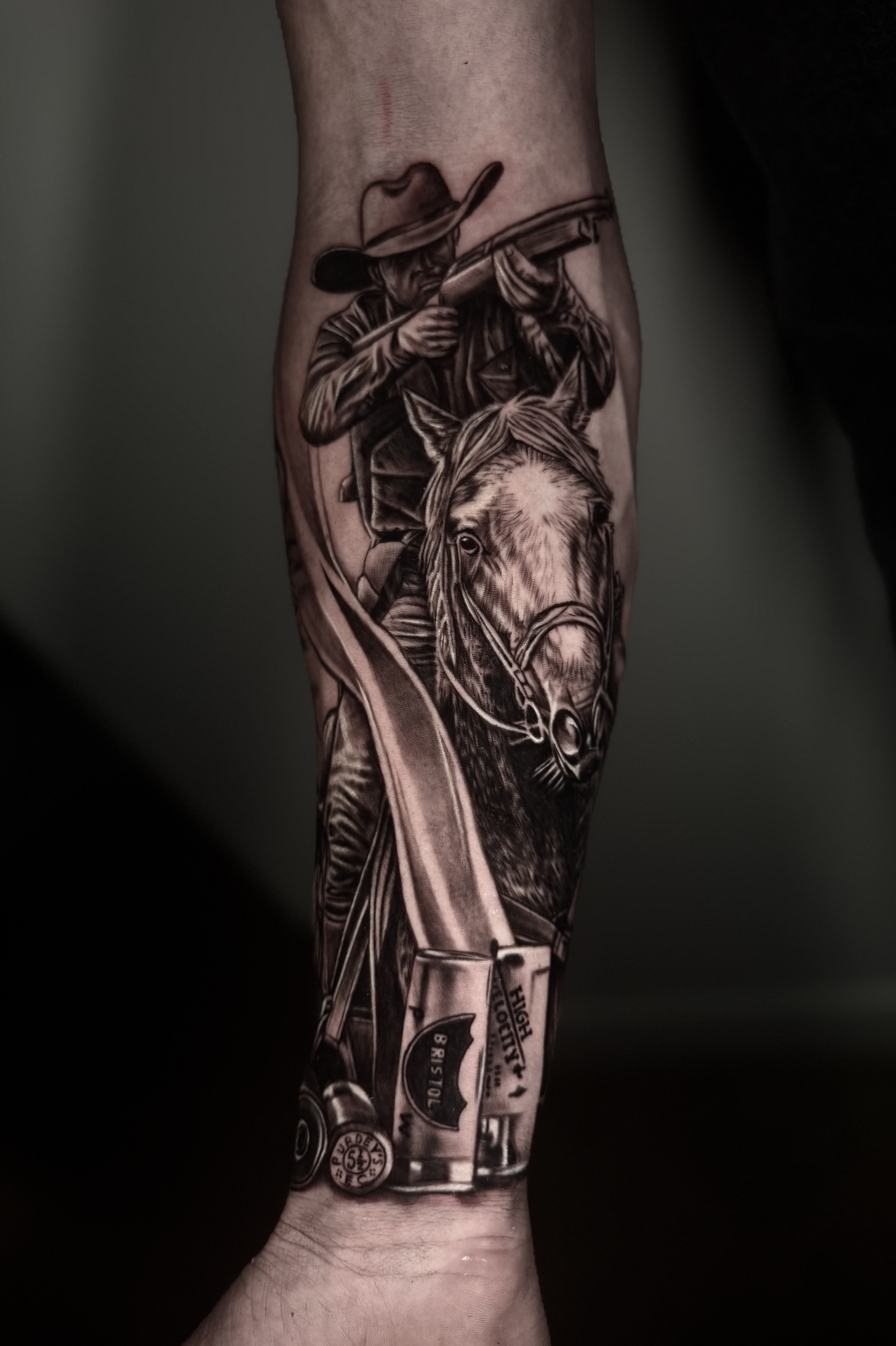 The Outlaw — western realism · forearm