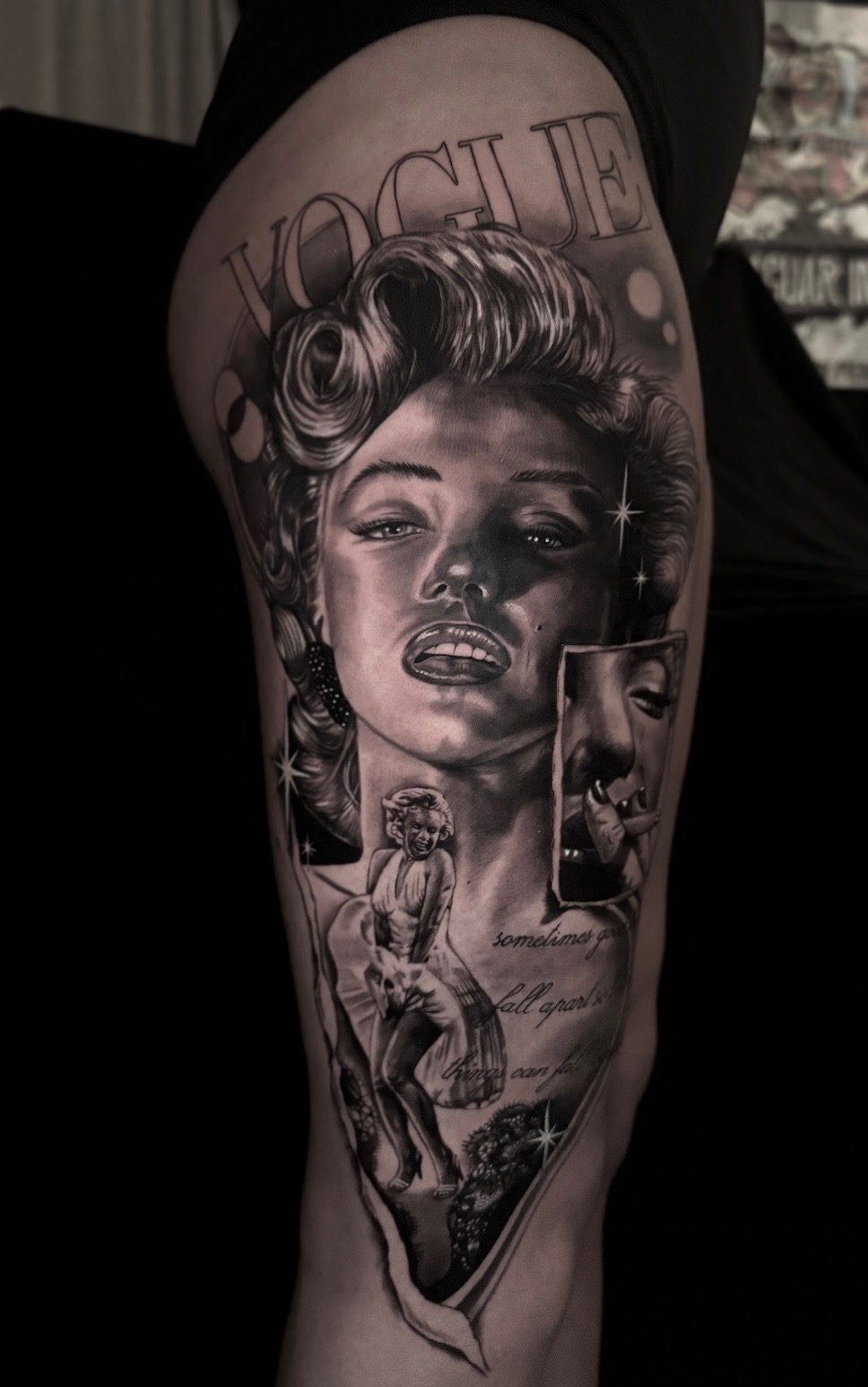 Vogue Marilyn — portrait realism · thigh