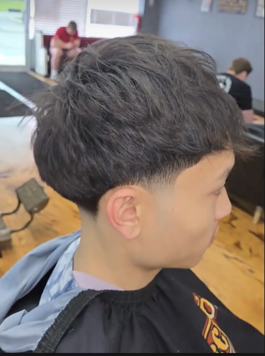 Textured crop with skin fade