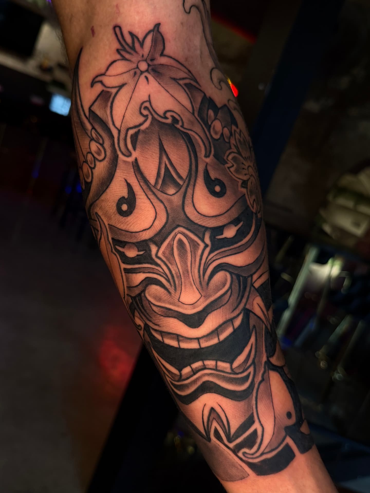 Hannya mask sleeve